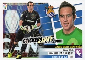 Sticker Claudio Bravo (1) - Liga Spagnola 2013-2014 n. 481 - Colecciones ESTE