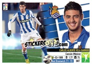 Figurina Carlos Vela (14) - Liga Spagnola 2013-2014 - Colecciones ESTE