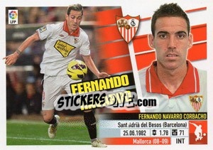 Sticker Fernando Navarro (6) - Liga Spagnola 2013-2014 n. 517 - Colecciones ESTE