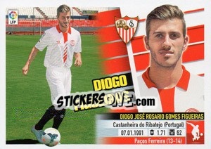 Sticker Diogo Figueiras (4B) Colocas - Liga Spagnola 2013-2014 n. 531 - Colecciones ESTE