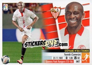 Sticker M'Bia (9B) Colocas - Liga Spagnola 2013-2014 - Colecciones ESTE