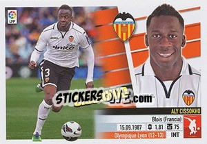Figurina Aly Cissokho (7B) - Liga Spagnola 2013-2014 n. 549 - Colecciones ESTE