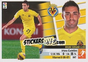 Sticker Bruno Soriano (8) - Liga Spagnola 2013-2014 n. 608 - Colecciones ESTE