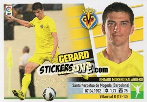 Sticker Gerard Moreno (13B) - Liga Spagnola 2013-2014 n. 615 - Colecciones ESTE