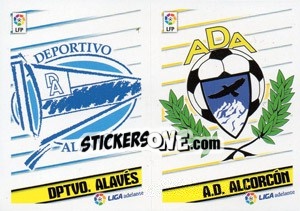 Cromo Escudos Alavés/Alcorcón - Liga Spagnola 2013-2014 - Colecciones ESTE