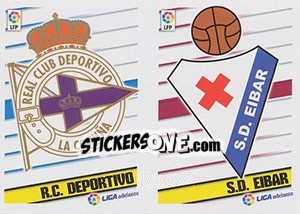Sticker Escudos Deportivo/Eibar - Liga Spagnola 2013-2014 n. 663 - Colecciones ESTE