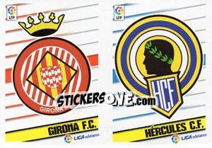 Cromo Escudos Girona/Hércules - Liga Spagnola 2013-2014 - Colecciones ESTE