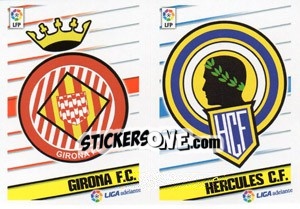 Sticker Escudos Girona/Hércules - Liga Spagnola 2013-2014 n. 664 - Colecciones ESTE