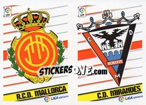 Sticker Escudos Mallorca/Mirandés - Liga Spagnola 2013-2014 n. 667 - Colecciones ESTE