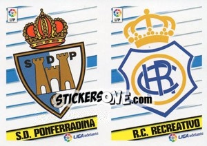Sticker Escudos Ponferradina/Recreativo - Liga Spagnola 2013-2014 - Colecciones ESTE