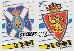 Cromo Escudos Tenerife/Zaragoza - Liga Spagnola 2013-2014 - Colecciones ESTE