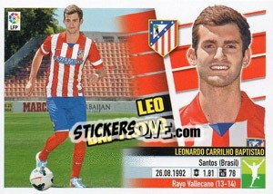 Sticker 8 Leo Baptistao (Atlético de Madrid) - Liga Spagnola 2013-2014 - Colecciones ESTE