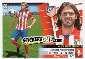 Sticker 12 Demichelis (Atlético de Madrid) - Liga Spagnola 2013-2014 n. 692 - Colecciones ESTE