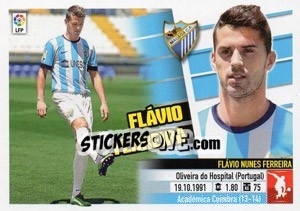 Sticker 14 Flavio Ferreira (Málaga C.F.) - Liga Spagnola 2013-2014 - Colecciones ESTE