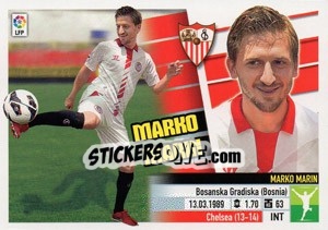 Sticker 16 Marko Marin (Sevilla F.C.) - Liga Spagnola 2013-2014 n. 696 - Colecciones ESTE