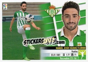 Sticker 17 Chuli (Real Betis) - Liga Spagnola 2013-2014 n. 697 - Colecciones ESTE