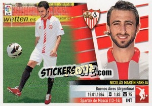 Sticker 18 Pareja (Sevilla F.C.) - Liga Spagnola 2013-2014 n. 698 - Colecciones ESTE