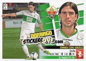 Sticker 32 Domingo Cisma (Elche C.F.) - Liga Spagnola 2013-2014 n. 712 - Colecciones ESTE