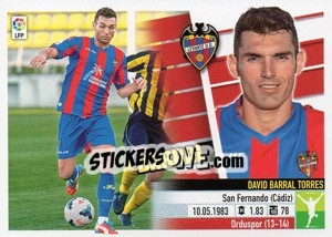 Sticker 34 Barral (Levante U.D.) - Liga Spagnola 2013-2014 n. 714 - Colecciones ESTE