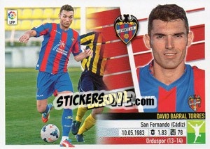 Figurina 34 Barral (Levante U.D.) - Liga Spagnola 2013-2014 - Colecciones ESTE