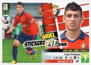Sticker 35 Ariel Núñez (C. At. Osasuna) - Liga Spagnola 2013-2014 - Colecciones ESTE