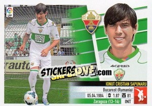 Sticker 37 Sapunaru (Elche C.F.) - Liga Spagnola 2013-2014 n. 717 - Colecciones ESTE