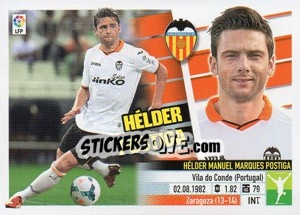 Sticker 45 Helder Postiga (Valencia C.F.) - Liga Spagnola 2013-2014 - Colecciones ESTE