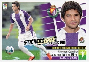 Sticker 47 Osorio (R. Valladolid) - Liga Spagnola 2013-2014 n. 727 - Colecciones ESTE