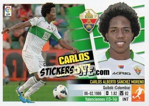 Sticker 52 Carlos Sánchez (Elche C.F.) - Liga Spagnola 2013-2014 n. 732 - Colecciones ESTE