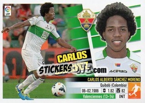 Cromo 52 Carlos Sánchez (Elche C.F.) - Liga Spagnola 2013-2014 - Colecciones ESTE