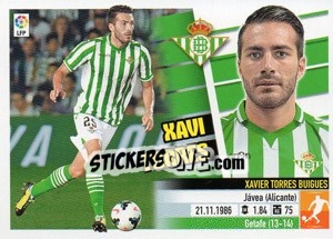 Sticker 53 Xavi Torres (Real Betis)