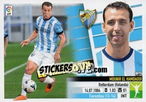 Sticker 57 El Hamdaoui (Málaga C.F.) - Liga Spagnola 2013-2014 n. 737 - Colecciones ESTE
