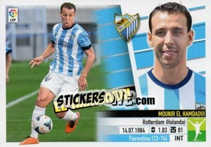 Cromo 57 El Hamdaoui (Málaga C.F.) - Liga Spagnola 2013-2014 - Colecciones ESTE