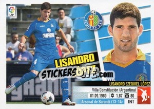 Sticker 59 Lisandro López (Getafe C.F.) - Liga Spagnola 2013-2014 n. 739 - Colecciones ESTE
