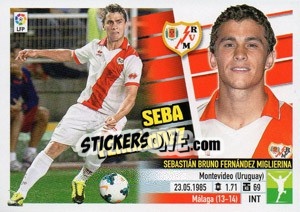 Sticker 62 Seba Fernández (Rayo Vallecano) - Liga Spagnola 2013-2014 n. 742 - Colecciones ESTE