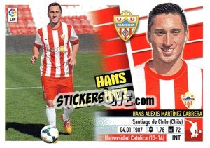 Sticker Hans Martínez - Liga Spagnola 2013-2014 n. 2TR - Colecciones ESTE