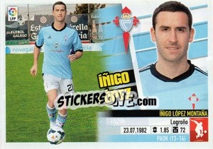 Sticker Iñigo López - Liga Spagnola 2013-2014 n. 10TR - Colecciones ESTE