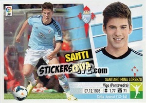 Sticker Santi Mina - Liga Spagnola 2013-2014 n. 13TR - Colecciones ESTE