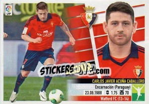 Sticker Acuña - Liga Spagnola 2013-2014 - Colecciones ESTE
