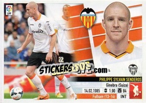 Sticker Philippe Senderos - Liga Spagnola 2013-2014 n. 34TR - Colecciones ESTE