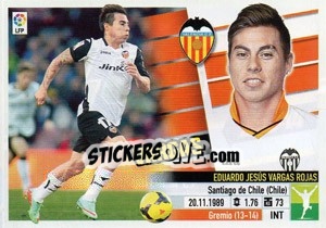 Sticker Eduardo Vargas - Liga Spagnola 2013-2014 n. 36TR - Colecciones ESTE