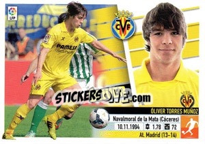 Sticker Õliver Torres - Liga Spagnola 2013-2014 n. 40TR - Colecciones ESTE