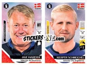 Cromo Age Hareide / Kasper Schmeichel - Russia 2018 - 3 REYES