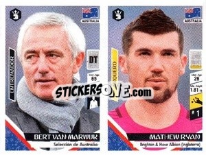 Sticker Bert Van Marwijk / Mathew Ryan - Russia 2018 - 3 REYES