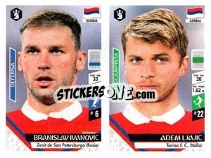 Sticker Branislav Ivanovic / Adem Ljajic - Russia 2018 - 3 REYES