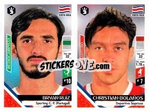 Sticker Bryan Ruíz / Christian Bolaños - Russia 2018 - 3 REYES