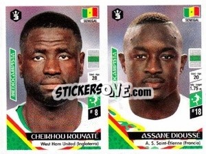 Sticker Cheikhou Kouyaté / Assane Dioussé - Russia 2018 - 3 REYES