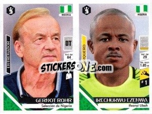 Sticker Gernot Rohr / Ikechukwu Ezenwa - Russia 2018 - 3 REYES