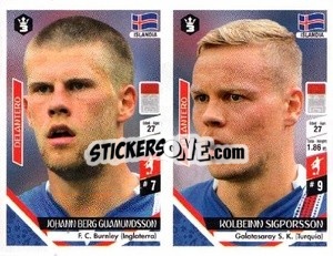 Sticker Johann Berg Guamundsson / Kolbainn Sigporsson - Russia 2018 - 3 REYES