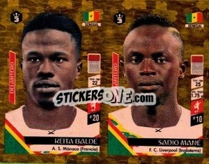 Sticker Keita Baldé / Sadio Mané - Russia 2018 - 3 REYES